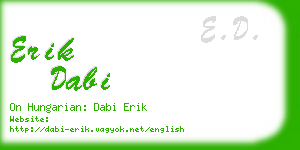 erik dabi business card